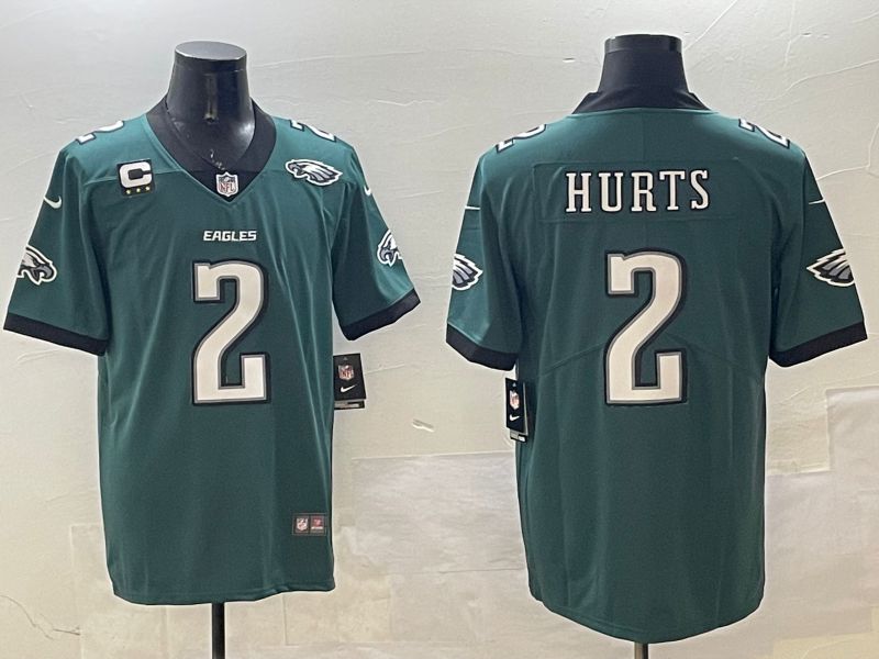 Men Philadelphia Eagles #2 Hurts Green Second generation 2025 Nike Limited NFL Jersey style 3